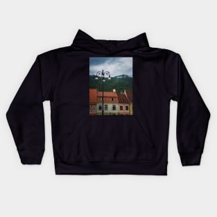 The old town of Brasov Kids Hoodie